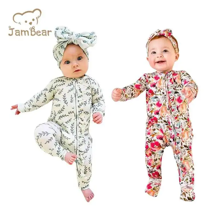 Direct Women Bamboo Pajama Weiwei Wholesale Flower Bow Family Pajamas Bamboo Fabric Pink Print Matching Sleepwear OEM China