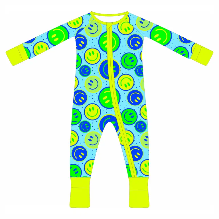 Verified Supplier OEM Whatnot Ready To Ship Bamboo Viscose Baby Pajamas Soft Random Size And Print Baby Zipper W Factory