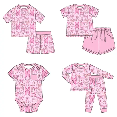 Source Family Summer Pajamas Bamboo Short Sleeve China OEM