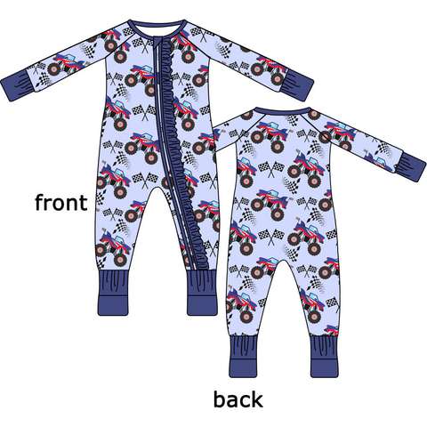 solid Pattern Baby Romper 3