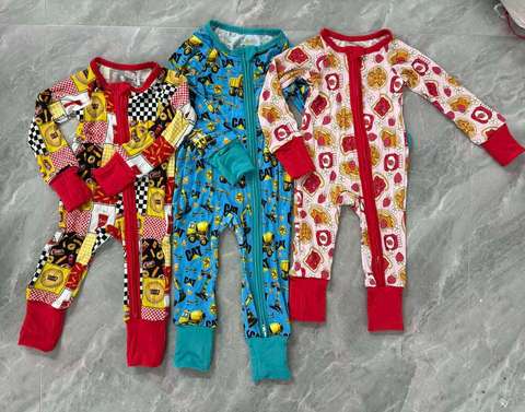 Bamboo Zipper Pajamas Suit For Newborn Baby 1