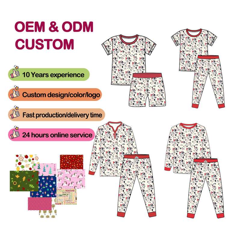 Gots Organic Pajamas Two Pieces Sl Wholesale For Girls Oekotex 100 Oem