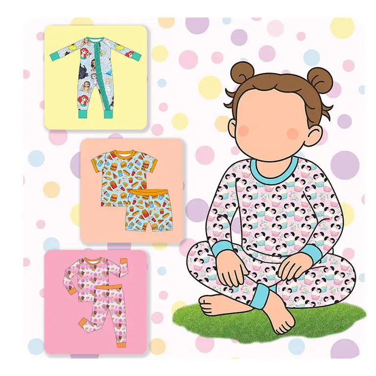 Supplier Kids Bamboo Pajamas Assortment 2T5T Direct China Source Leading