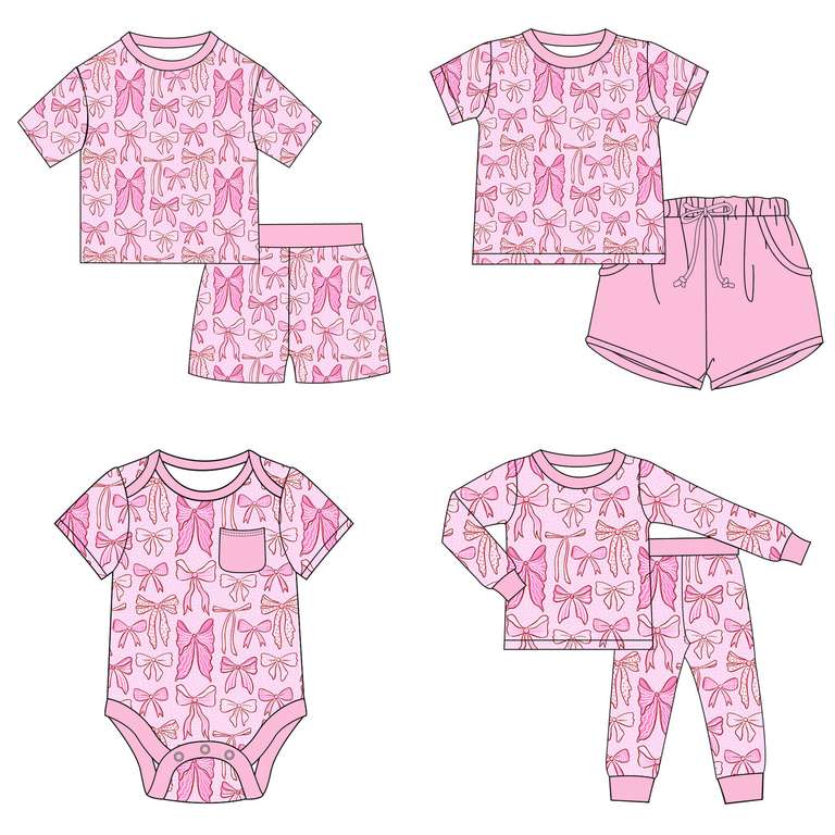 Custom Bamboo Pajamas Shorties Rts Supplier