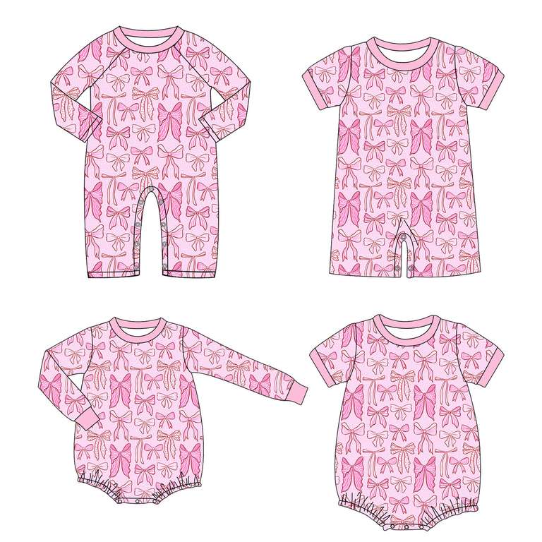 Tailor-made Customized New Product Summer Newborn Baby Bamboo Romper Wholesale Printed Long Sleeved Pajamas Zipper Jumpsuit Supplier