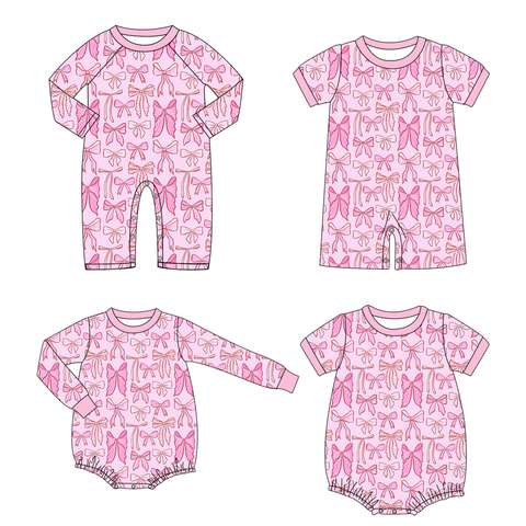 Tailor-made Customized New Product Summer Newborn Baby Bamboo Romper Wholesale Printed Long Sleeved Pajamas Zipper Jumpsuit Supplier